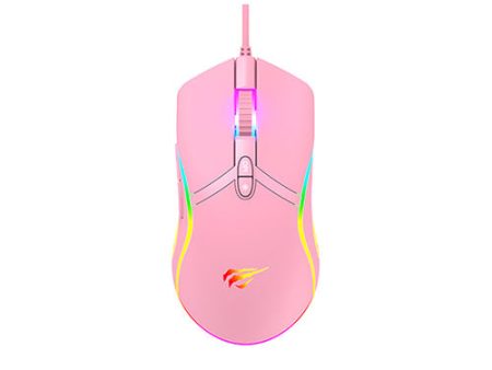 Havit Gamenote HV-MS1026 Pink RGB Backlit Programmable Mouse Online Hot Sale