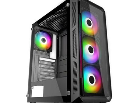 Trendsonic Frontier Hermes HE19A Tempered Glass Panel ATX Gaming Case For Sale