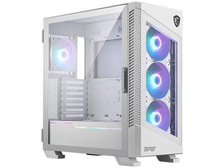 MSI MPG VELOX 100R Airflow WHITE PC Case - Mid Tower   Hinged Tempered Glass Window   Ventilated Tempered Glass Front Panel (4*120mm ARGB Fan) Fashion