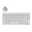 Keychron V1 QMK White Fully-Assembled with Knob Hot-Swappable RGB 75% Mechanical Red Switch Keyboard V1-F1 Fashion