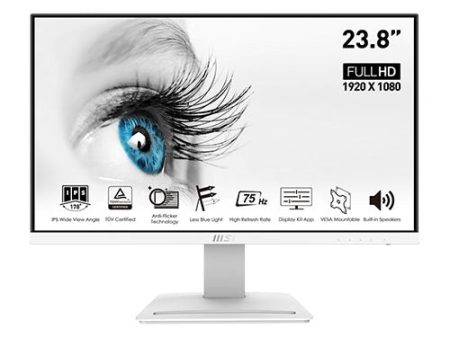 MSI Pro MP243W 23.8” White FHD IPS 75HZ 1920x1080 5ms Gaming Monitor Supply