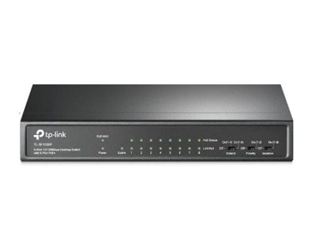 TP-Link TL-SF1009P 9-Port 10 100Mbps Desktop Switch with 8-Port PoE+ Supply