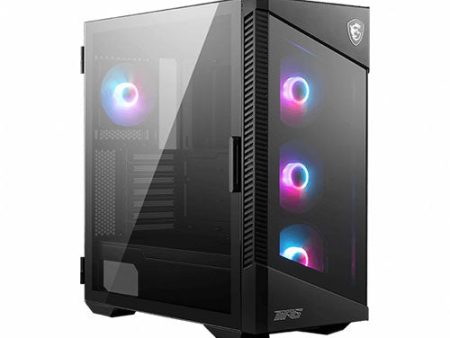 MSI MPG VELOX 100R Airflow PC Case - Mid Tower   Hinged Tempered Glass Window   Ventilated Tempered Glass Front Panel   Black (4*120mm ARGB Fan) Cheap