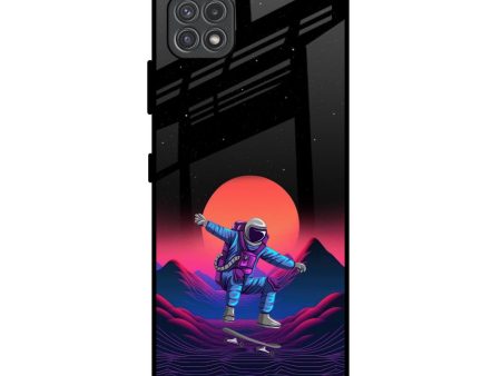 Retro Astronaut Glass Case for Samsung Galaxy F42 5G For Sale