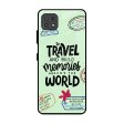 Travel Stamps Glass Case for Samsung Galaxy F42 5G Online