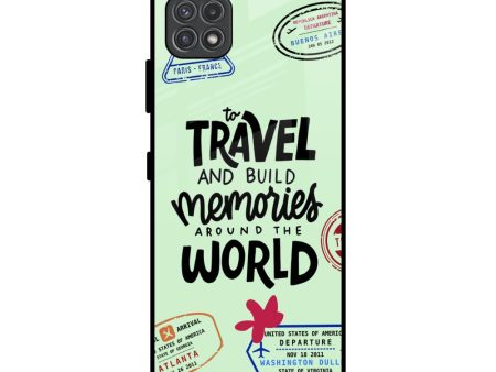 Travel Stamps Glass Case for Samsung Galaxy F42 5G Online