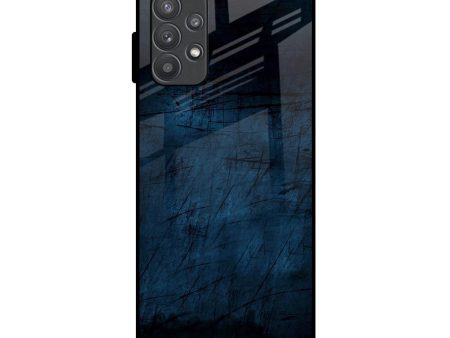 Dark Blue Grunge Glass Case for Samsung Galaxy A32 Cheap