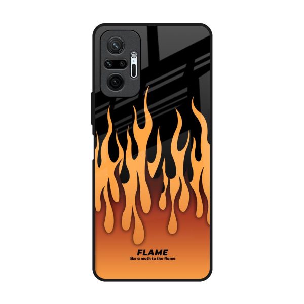 Fire Flame Glass Case for Redmi Note 10 Pro Sale