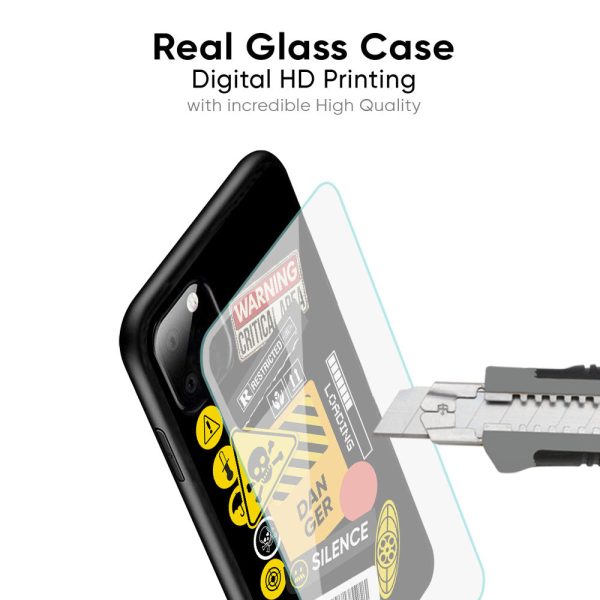 Danger Signs Glass Case for Redmi Note 11 SE For Sale